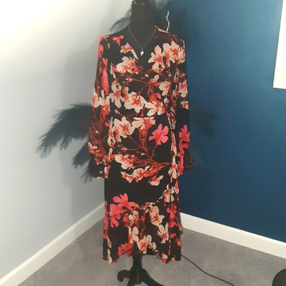 Floral Wrap Dress - Picture 1 of 7